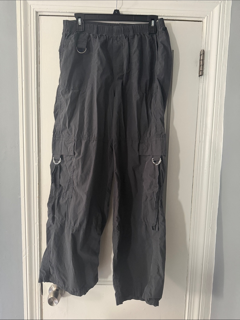 Women’s Grey Cargo Utility Pants - sz Med Wild Fable